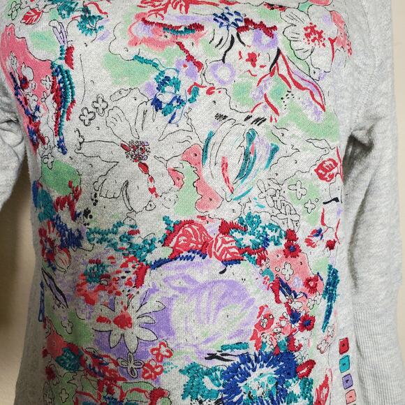 Anthropologie Gray Paint by Numbers Sweatshirt XS - Picture 5 of 7